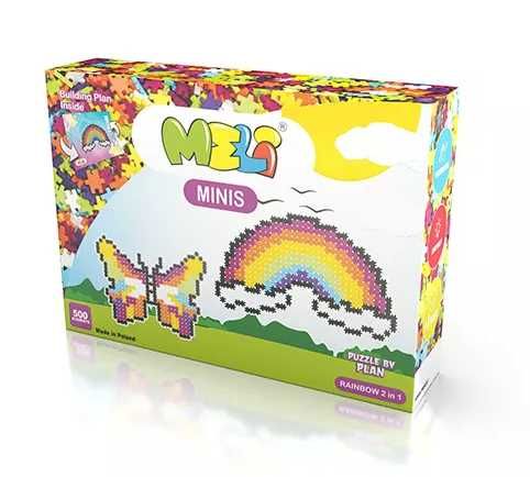 Klocki meli minis  50331 RAINBOW 2 w 1 MOZAIKA
