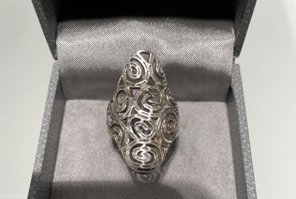 Ажурне срібне кільце