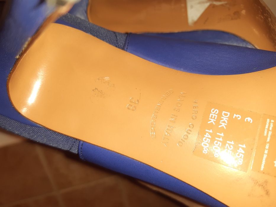Piekne niebieskie buty Vero Cuoio