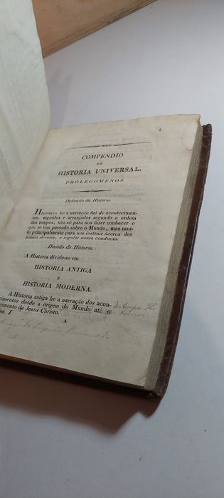 Compendio de Historia Universal - Antonio Leite Ribeiro  (1823)