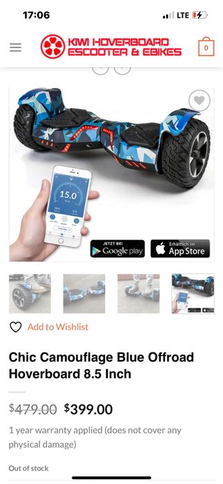 Гіроскутер RCB Electric Self Balancing Scooter Model RH3 36V