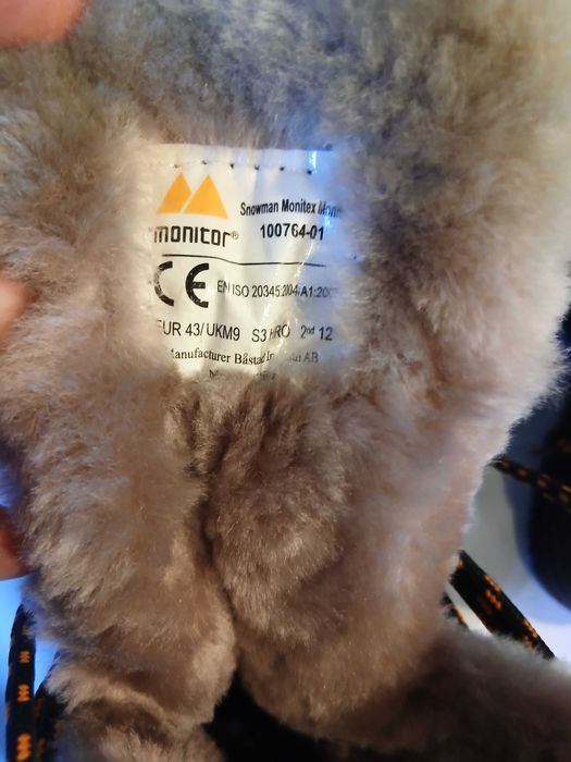 Buty robocze zimowe 43 28cm Snowman Monitex Monitor S3