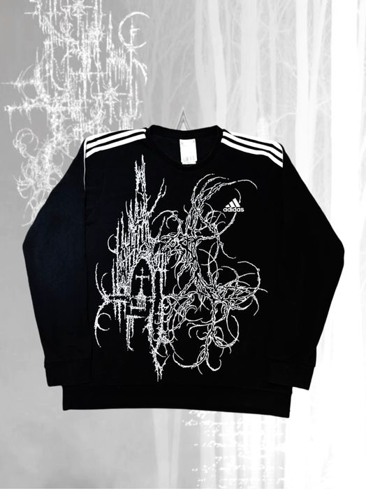 Адідас кастомне худі cybersiglism gothic castle yk2 opium underground