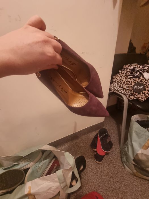 szpilki bordowa damskie 37