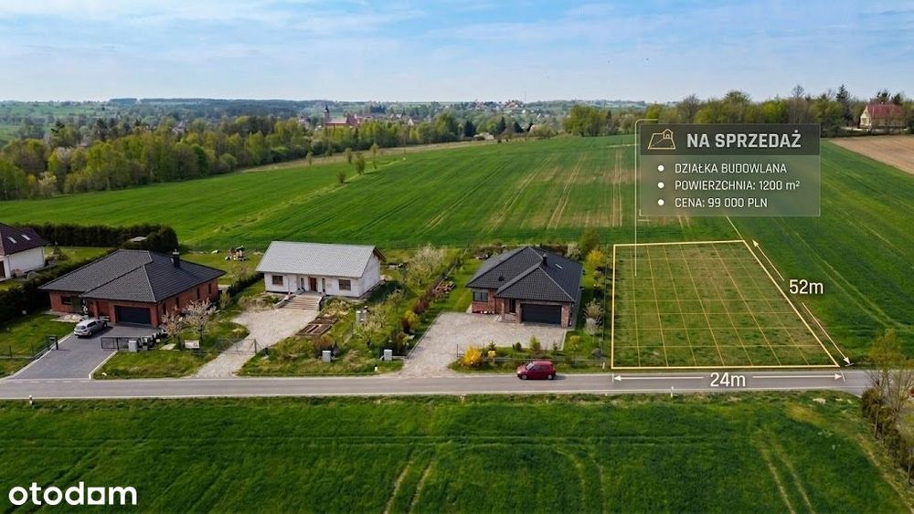 Dragany 1200 m² | 24 m front | MPZP