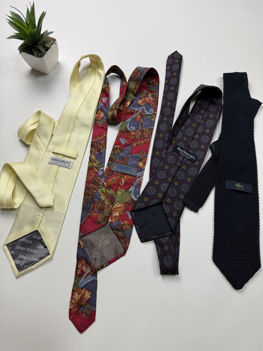 Галстук Vintage Kenzo Burberry Giorgio Armani Lacoste Silk оригинал