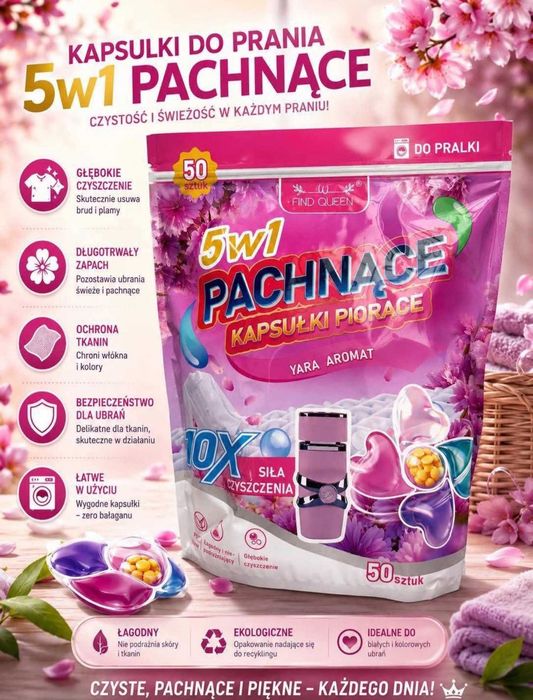 Kapsułki do prania 5w1 PACHNĄCE Yara Aromat 50 sztuk