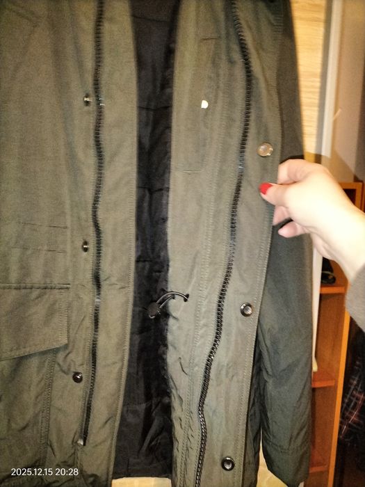 Kurtka męska parka H&M khaki rozm. M bdb