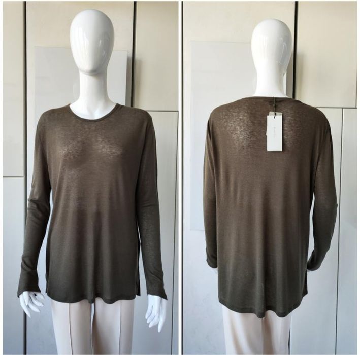 Massimo Dutti ніжний тонкий лонгслів на основі вовни та ліоцеллу