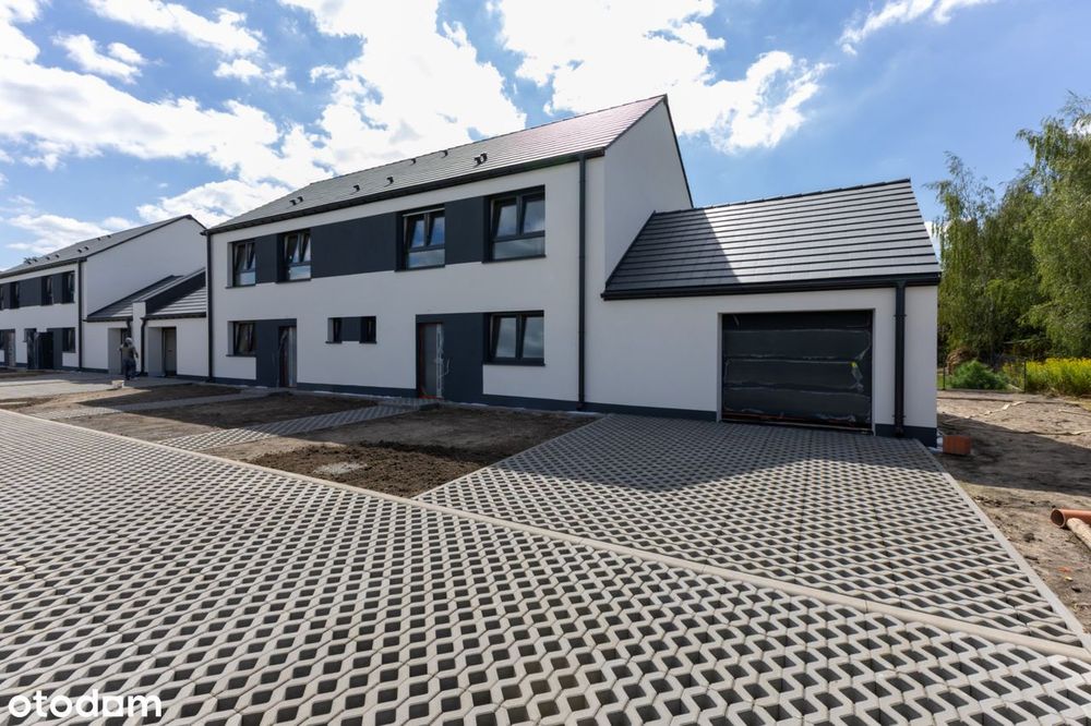 Gotowy skrajny szereg na działce 535 m² | Strefa dzienna 42 m²| Gałów