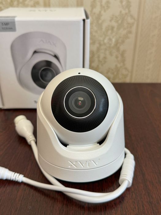 Проводная охранная IP-камера Ajax TurretCam (5 Mp/2.8 mm) White