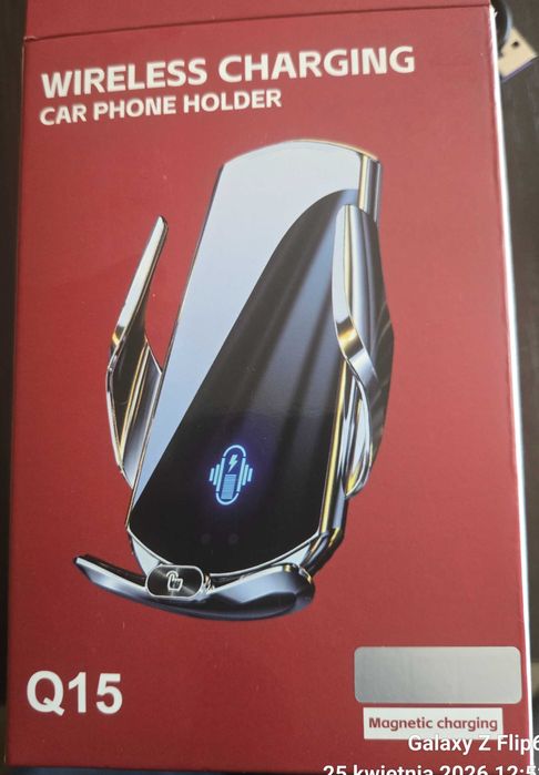 Uchwyt samochodowy z ładowarką bezprzewodową