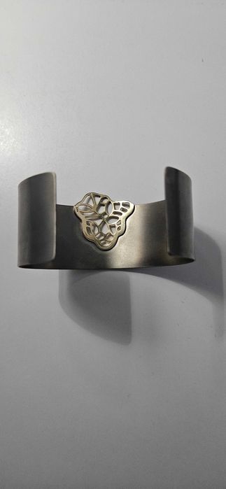 Bransoletka plaster miodu szeroka cuff tytan