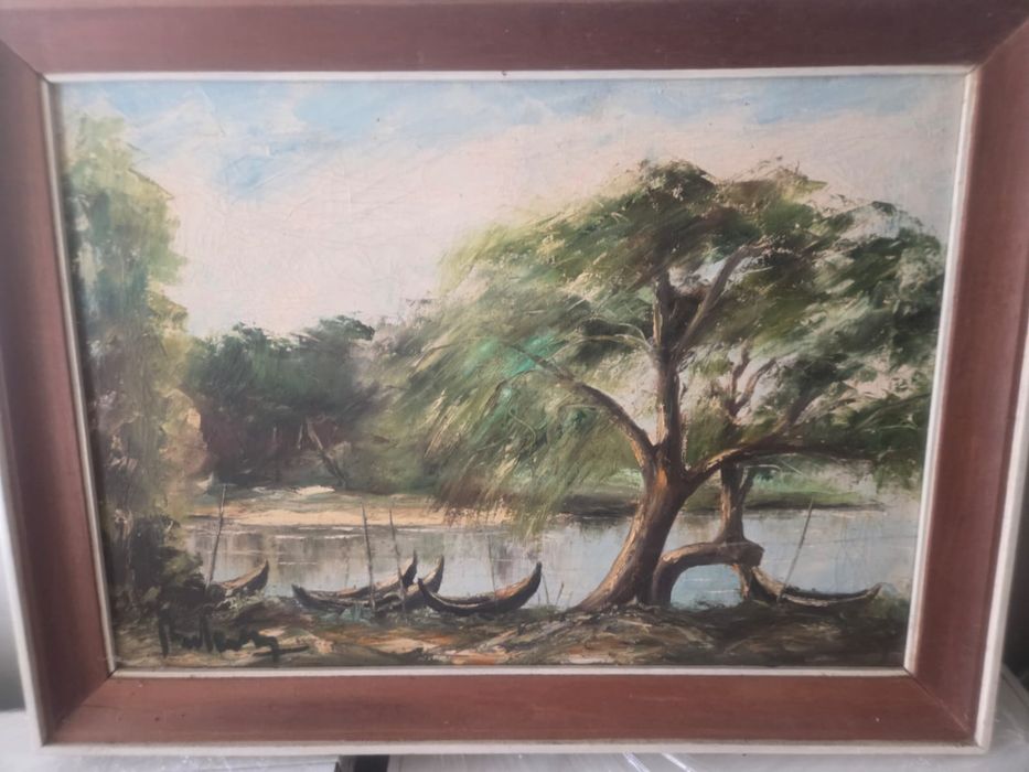 Tela a oleo do pintor Ribatejo Rui Santos
