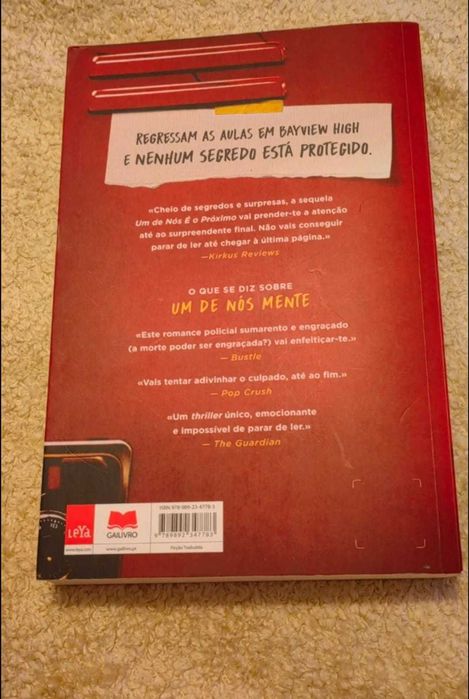 Livro Um de nós é o próximo de Karen M. McManus