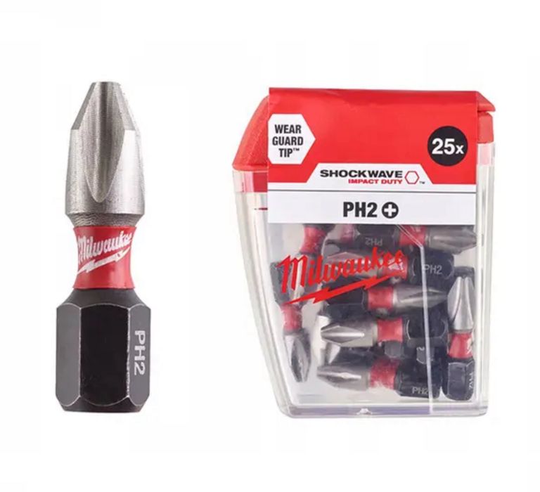 Ударные биты Milwaukee PH2, 25шт.