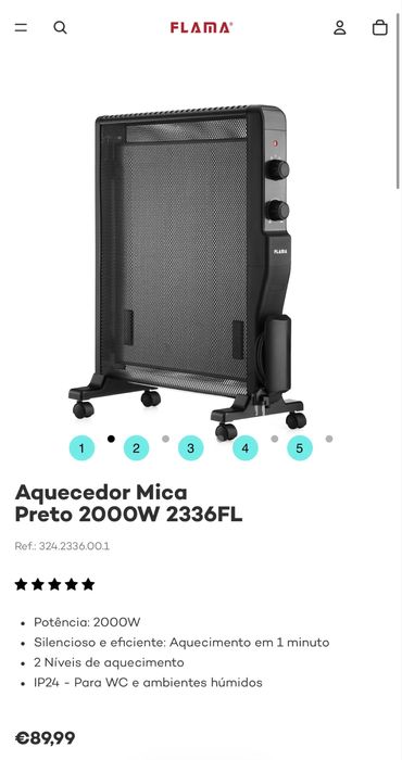 Aquecedor de Mica 2000w