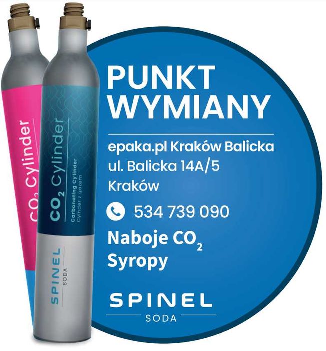 Wymiana Soda Stream puste cylindry / naboje / butle CO2 różowe