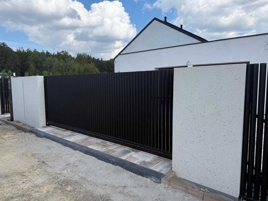 Brama przesuwna i furtka okazja wym. 5,7x1,7 lewa, furtka prawa