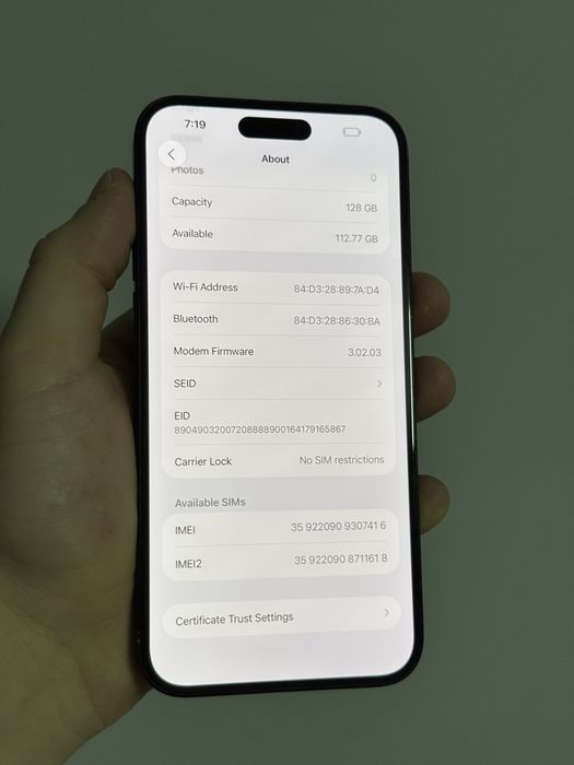 iPhone 15 Plus 128GB Black | 87% АКБ | Neverlock