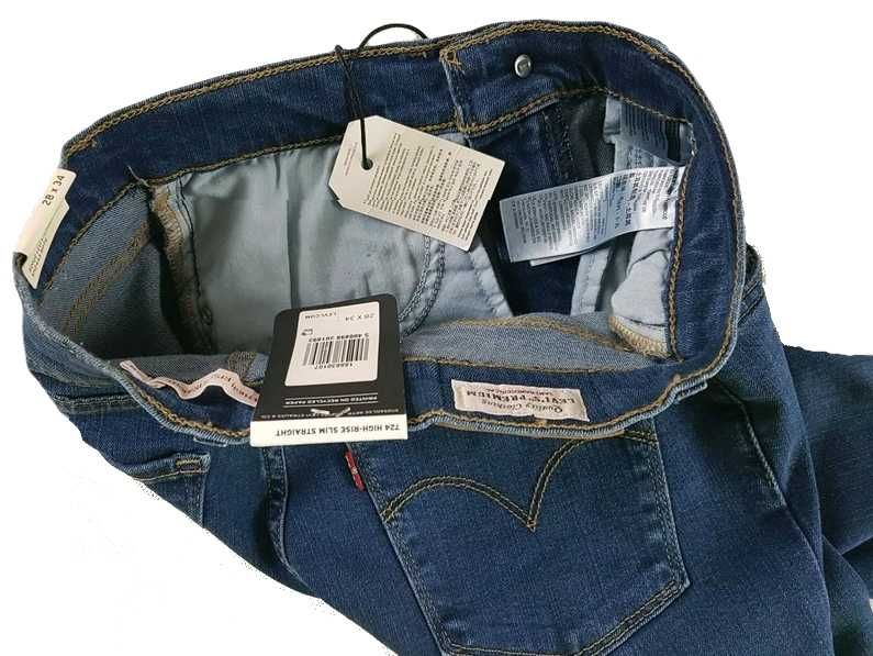 Damskie jeansy Levi's 724 High-Rise Slim Straight nowe Levis - W28/L34
