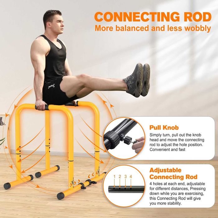 Suporte de Flexões RELIFE Ajustável em Altura Equipamento de Fitness Push-Up para Treino de Peito, Braços e Core | Dispositivo de Exercício Doméstico