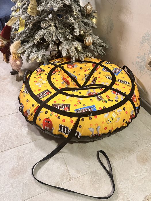 Тюбинг надувной тюба плюшка надувная санки надувные  таблетка ватрушка