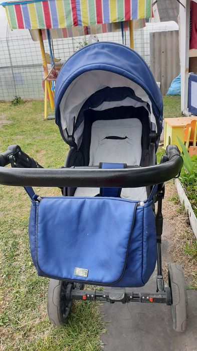 Коляска 2 в 1 синяя