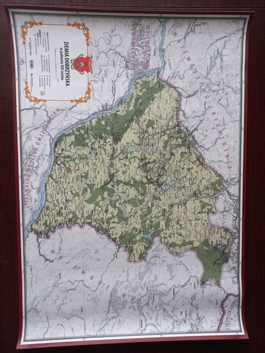Ziemia dobrzyńska w poł. XVI w. Mapa historyczna
