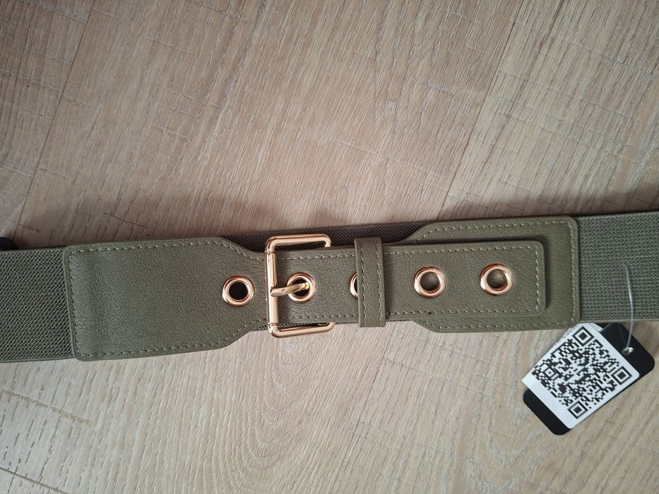 Paseczek zielony khaki guma