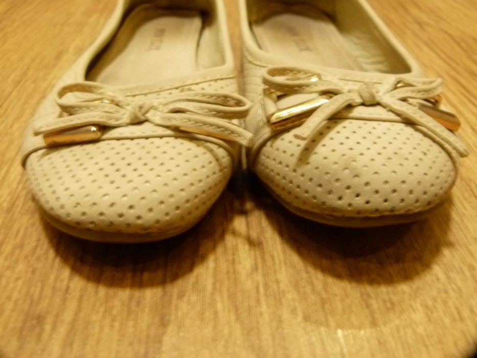 rozm 31 New TLCK buty balerinki baleriny beżowe ażurowe