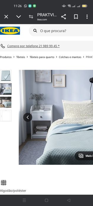 Colcha Praktvial IKEA. NOVA