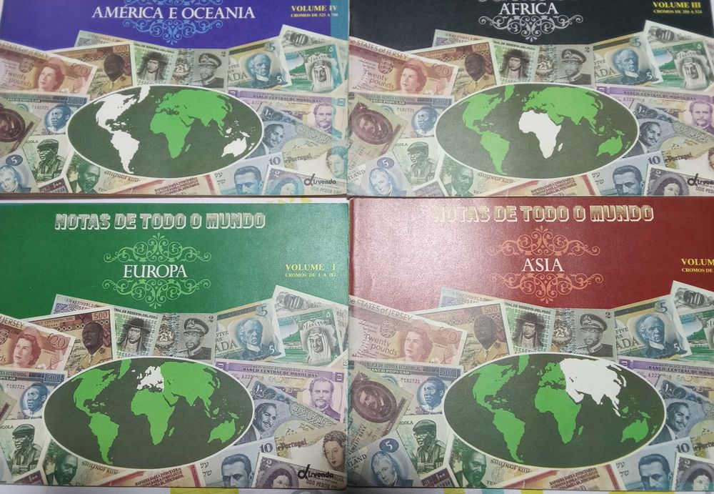 4 Cadernetas notas de todo o mundo