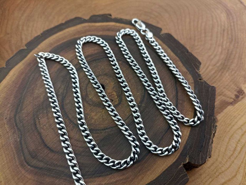 Серебряная цепочка Панцирного плетения. Срібний ланцюг Панцир