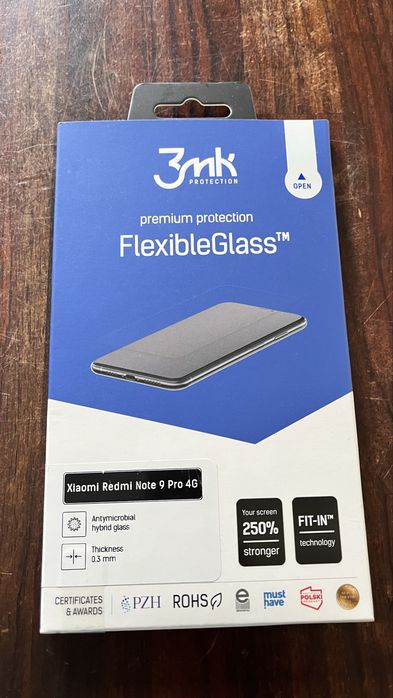 Nowe szkło ochronne 3mk Flexible Glass, Xiaomi Redmi Note 9 Pro