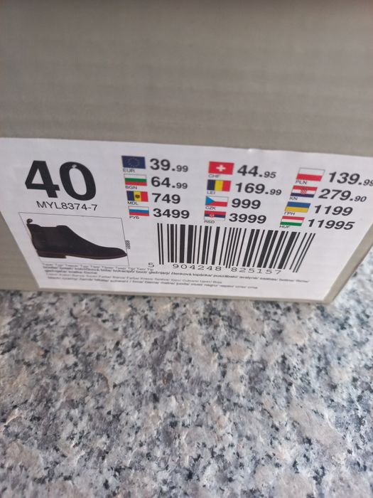 Botki męskie rozm. 40 ccc
