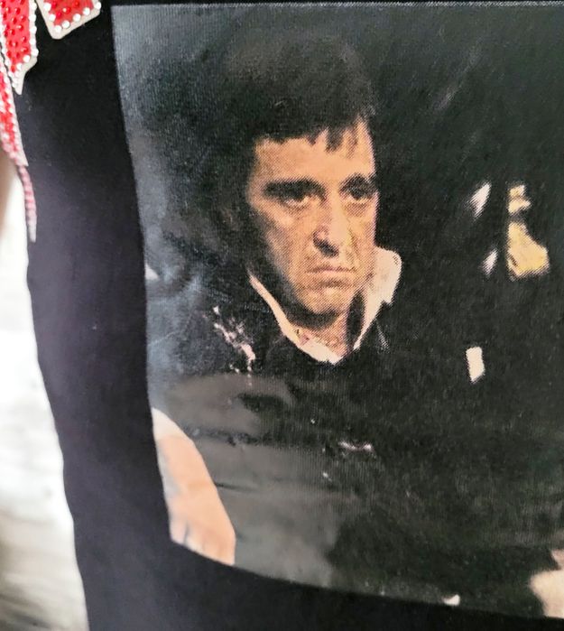 Philipp Plein Koszulka Scarface motyw z aktorem czarna