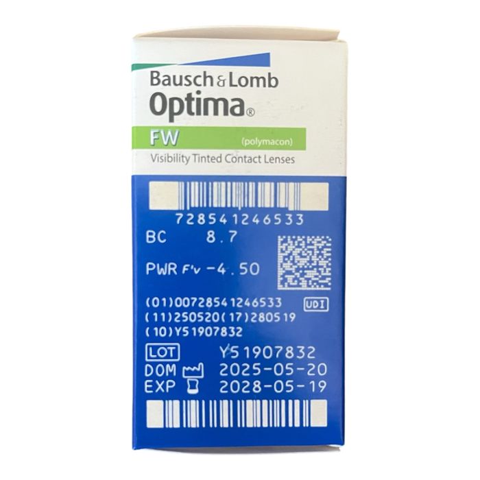 Optima FW – контактні лінзи для зору на 3 місяці (-4,50)