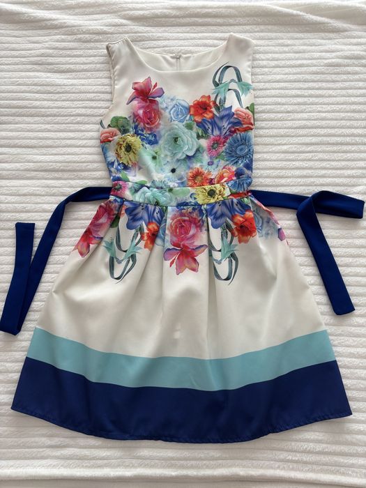Vestido florido, tam. S, como novo