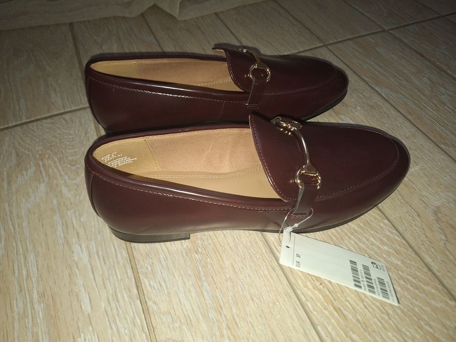 Лофери H&M, бордові, нові, 37р