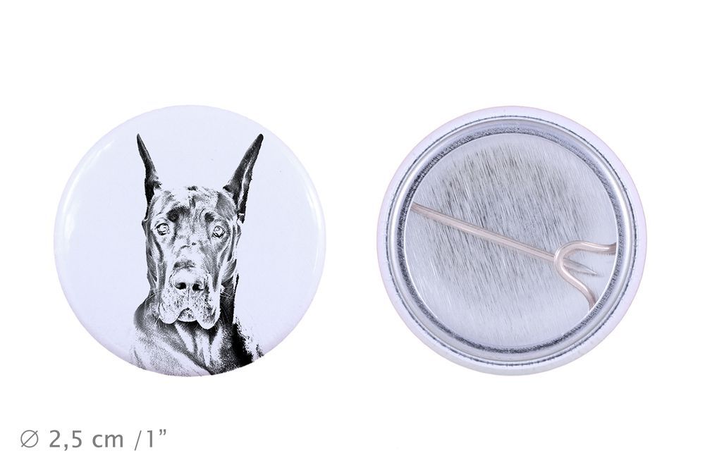 Dog niemiecki przypinka z psem mała Art-Dog