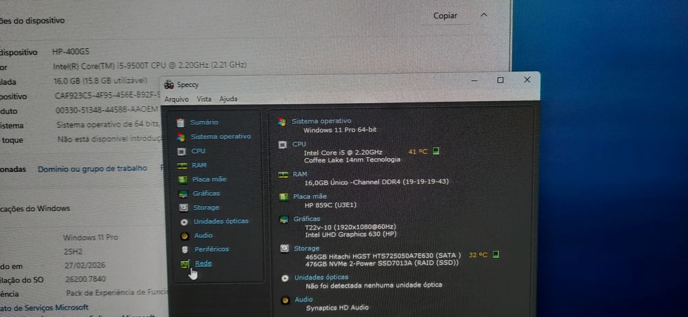 Mini-Pç Prodesk 600G4 9ªG|i5.9500T-3.7G|16G|NVMe-512G+HD500G|5G+BT|W11