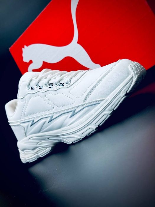 Шкіряні кросівки Puma білі жіночі ідеальні на весну хіт