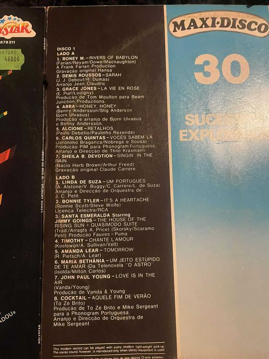 4 Discos vinil musicas portuguesas