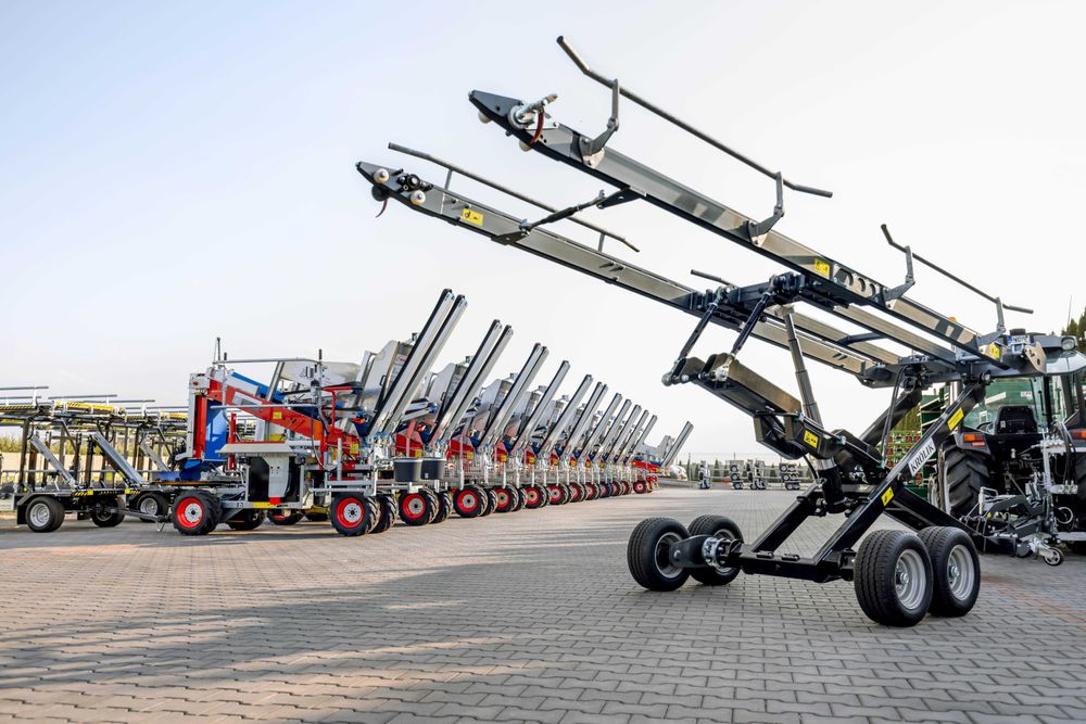 Kombajn do jabłek Munckhof, Frumaco...  l  System przyczep od KRÓLIK