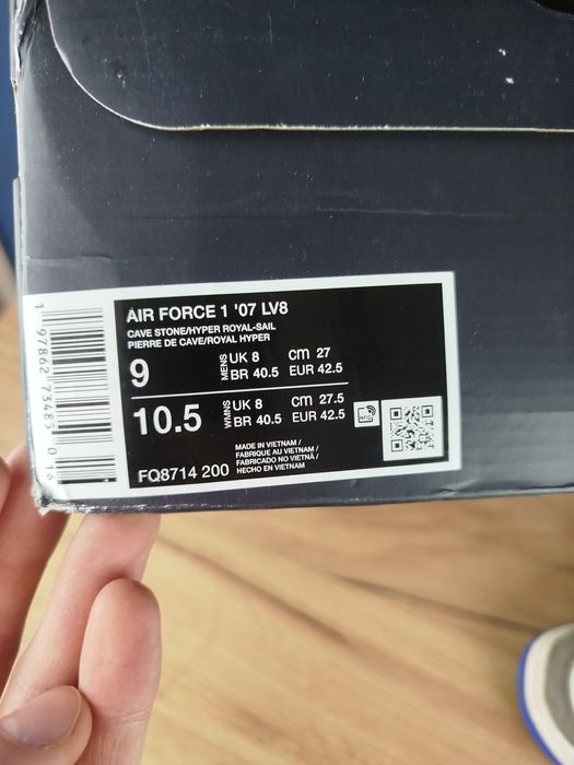 Buty Air force 1'07 LV8 brązowo-niebieskie