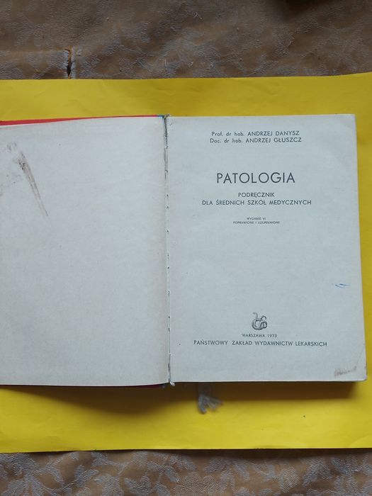Książka PATOLOGIA 1973rok