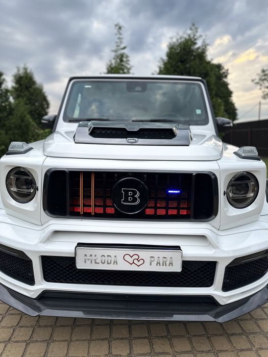 Auto do ślubu biala G-Class G-Wagon Brabus Wolne Terminy
