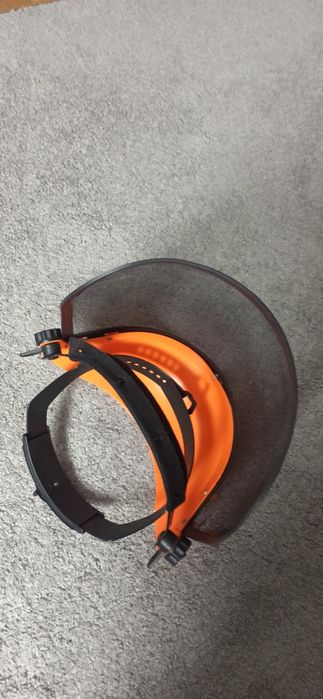 Kask przyłbica ochronna PCV z siateczką