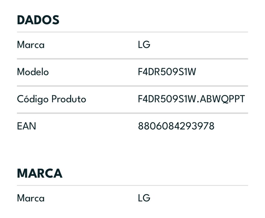 Maquina de lavar e secar 9/6 kg LG